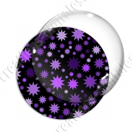 Image digitale - Etoiles multi-tailles - Violet
