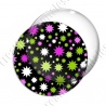 Image digitale - Etoiles multi-tailles - Vert et rose
