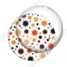 Image digitale - Etoiles multi-tailles - Orange et blanc
