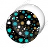 Image digitale - Etoiles multi-tailles - Turquoise et noir