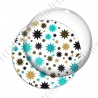 Image digitale - Etoiles multi-tailles - Turquoise et marron
