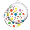 Image digitale - Etoiles multi-tailles - Multicolor et blanc