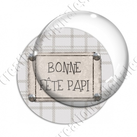 Image digitale - Bonne fête papi - fond couture