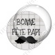 Image digitale - Bonne fête papi - fond couture moustache