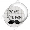 Image digitale - Bonne fête papi - fond couture moustache