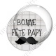 Image digitale - Bonne fête papy - fond couture moustache