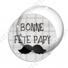 Image digitale - Bonne fête papy - fond couture moustache
