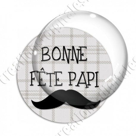 Image digitale - Bonne fête papi - fond couture moustache 2