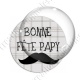 Image digitale - Bonne fête papy - fond couture moustache 2