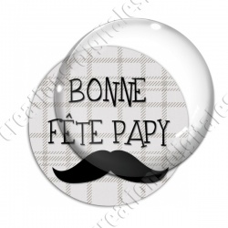 Image digitale - Bonne fête papy - fond couture moustache 2