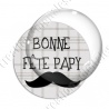 Image digitale - Bonne fête papy - fond couture moustache 2