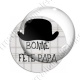 Image digitale - Bonne fête papa - fond couture chapeau