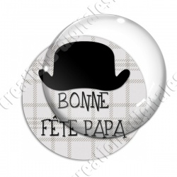 Image digitale - Bonne fête papa - fond couture chapeau
