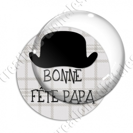 Image digitale - Bonne fête papa - fond couture chapeau