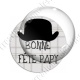 Image digitale - Bonne fête papy - fond couture chapeau