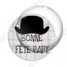 Image digitale - Bonne fête papy - fond couture chapeau