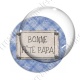 Image digitale - Bonne fête papa - fond jacquard bleu