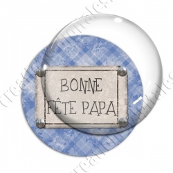 Image digitale - Bonne fête papa - fond jacquard bleu