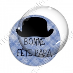 Image digitale - Bonne fête papa - fond bleu chapeau