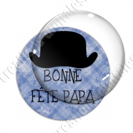 Image digitale - Bonne fête papa - fond bleu chapeau