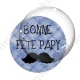 Image digitale - Bonne fête papy - fond bleu moustache