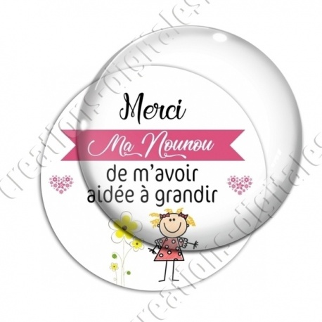 Image digitale - Merci ma nounou de m'avoir aidée à grandir