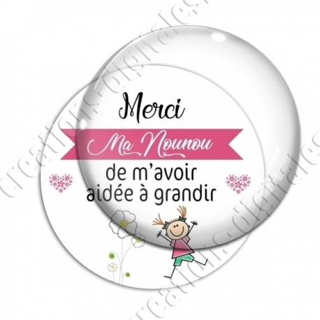 Image digitale - Merci ma nounou de m'avoir aidée à grandir