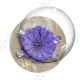 Image digitale - Fleur violette fond marron