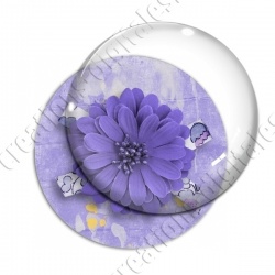 Image digitale - Fleur violette fond violet