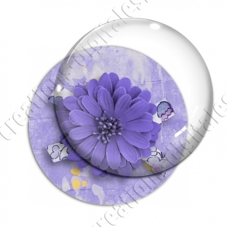 Image digitale - Fleur violette fond violet