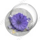 Image digitale - Fleur violette fond gris