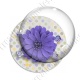 Image digitale - Fleur violette fond spirales