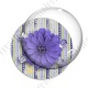 Image digitale - Fleur violette fond rayures verticales