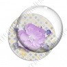 Image digitale - Fleur tissu rose fond spirales