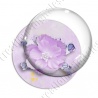 Image digitale - Fleur tissu rose fond rose