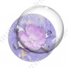 Image digitale - Fleur tissu rose fond violet