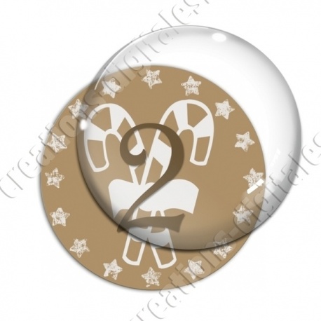 Image digitale - Avent 02 or et blanc