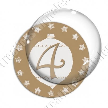 Image digitale - Avent 04 or et blanc