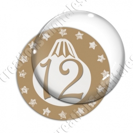 Image digitale - Avent 12 or et blanc