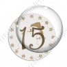 Image digitale - Avent 15 or et blanc