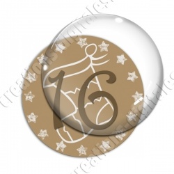 Image digitale - Avent 16 or et blanc