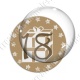 Image digitale - Avent 18 or et blanc