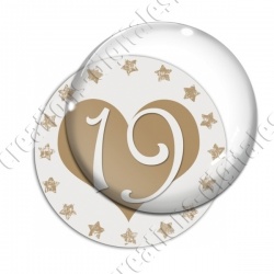 Image digitale - Avent 19 or et blanc