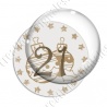 Image digitale - Avent 21 or et blanc
