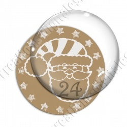 Image digitale - Avent 24 or et blanc
