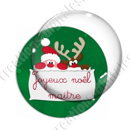 Image digitale - Joyeux Noël Maitresse fond vert
