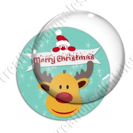 Image digitale - Merry Christmas fond renne