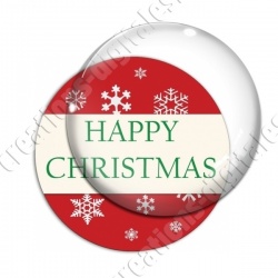 Image digitale - Happy Christmas fond rouge