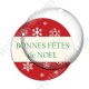 Image digitale - Bonnes fêtes de Noël fond rouge