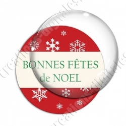 Image digitale - Bonnes fêtes de Noël fond rouge